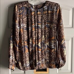 Nicola’s Vintage Animal Print Women's Patterned Top - Size 10